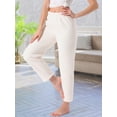thumbnail image 2 of DARING DIVA Women's Fleece Fuzzy Elastic Waistband Lounge Pants XS White, 2 of 6