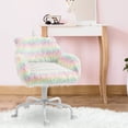 thumbnail image 2 of Faux Fur Unicorn Rolling Chair / 360° Swivel for Easy Movement, 2 of 3