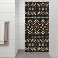 thumbnail image 3 of Small Stall Narrow Shower Curtain 36"W x 72"L – Tropical Bohemian Leaves, Mid-Century Abstract Boho Botanical Bathroom Decor, Vintage Floral Palm Leaf Pattern, Rustic Tribal Folk Style, 3 of 5