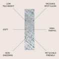 thumbnail image 2 of JONATHAN Y SILK ORCHID 2 x 8 Runner Rug, Slant Abstract - Gray/Blue, SOR201B-28, 2 of 7