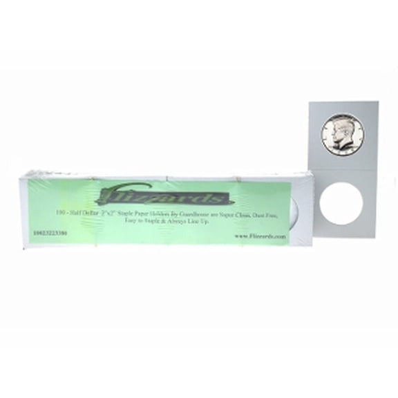 Guardhouse 2x2 Half Dollar, Staple Paper Holder, 100 Pack
