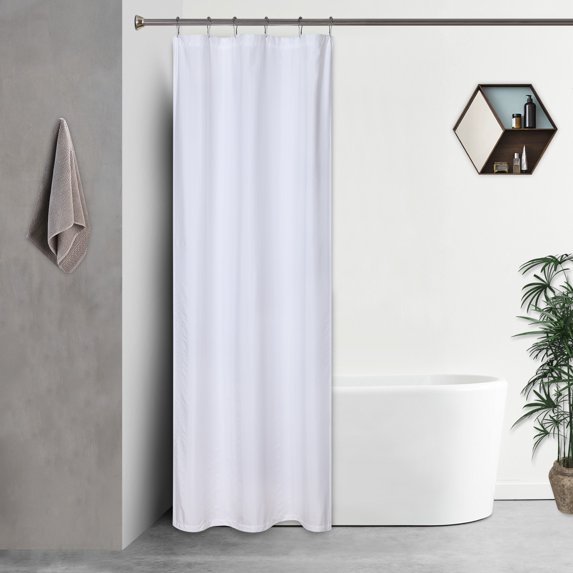 Haperlare Shower Curtains for Bathroom 34"W x 72"L Bubble Textured Polyester Fabric Blackout Waterproof Bathroom Curtains, White