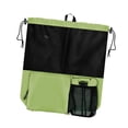 thumbnail image 4 of Mochila de malla con cordón, ligera, informal, moderna, para gimnasio y playa. Verde, 4 of 9