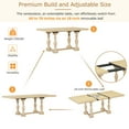 thumbnail image 4 of TOPMAX Traditional 6-Piece 78inch Trestle Extendable Dining Table Set with One 18inch Removable Leaf, Padded Dining Chairs and Bench,Distressed White, 4 of 8