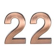 thumbnail image 7 of Uxcell 1.97" ABS Brushed Self Adhesive House Number 2 Bronze Tone 2 Pack, 7 of 7