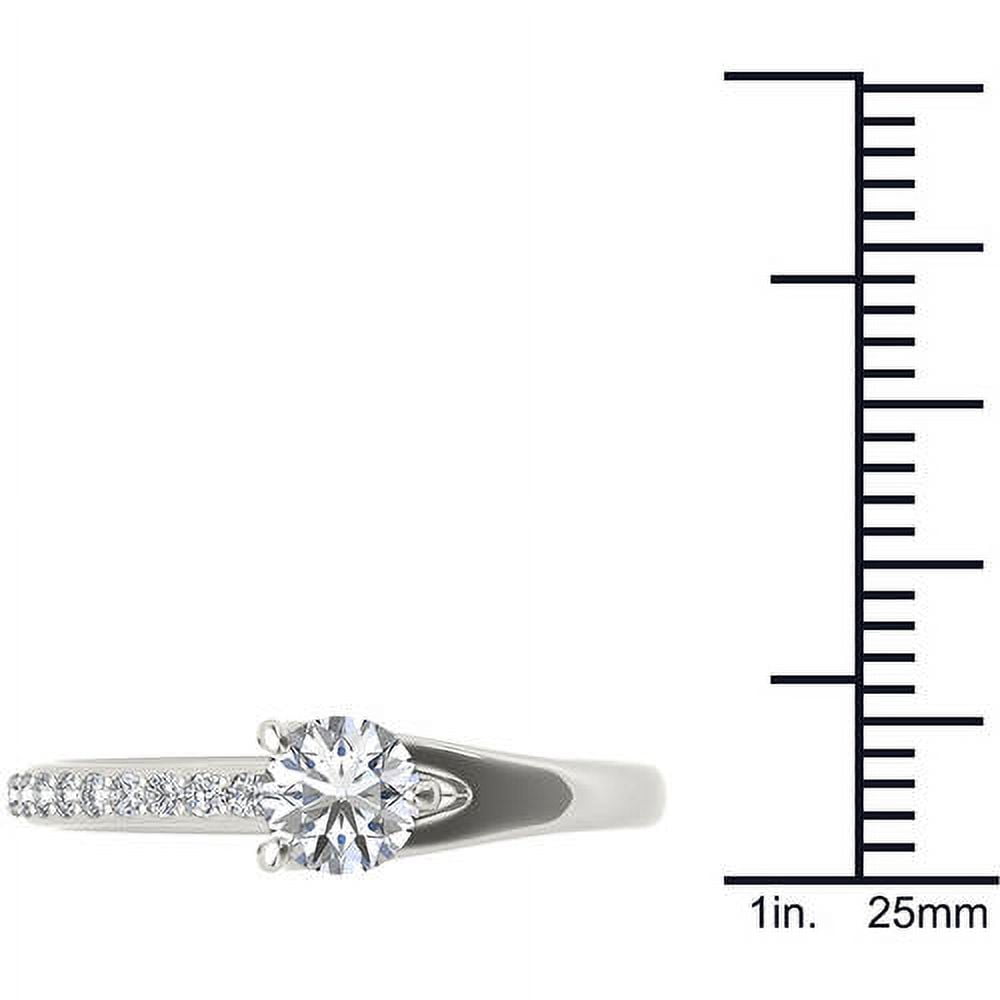 1 Carat T.W. Diamond Classic 14kt White Gold Engagement Ring