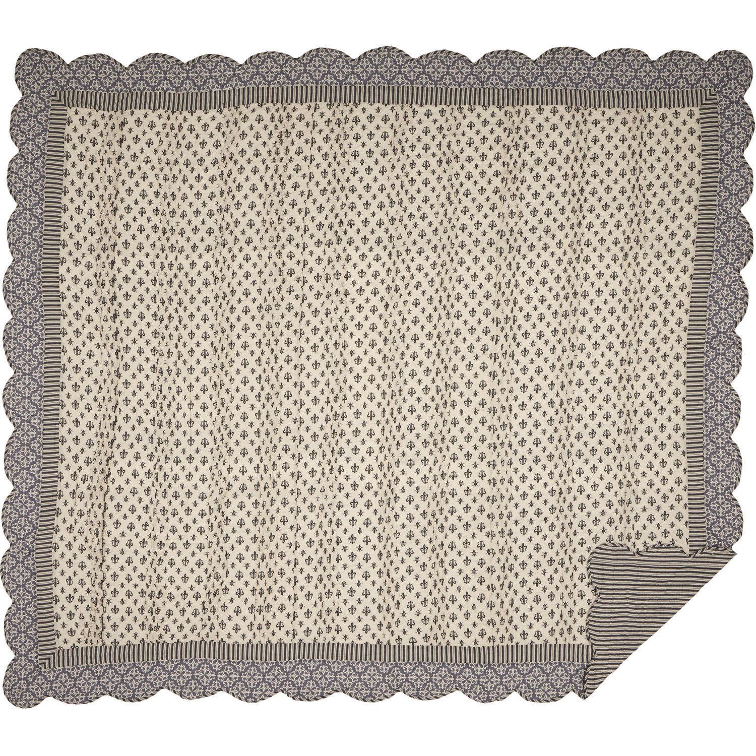 VHC Brand Elysee 120"W X 105"L Luxury King Quilt 18004