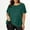 Green, variant on Plus Size Tops for Women Trendy Casual Orange Short Sleeve Solid Dressy Blouses Womens Tank Tops XXXXL