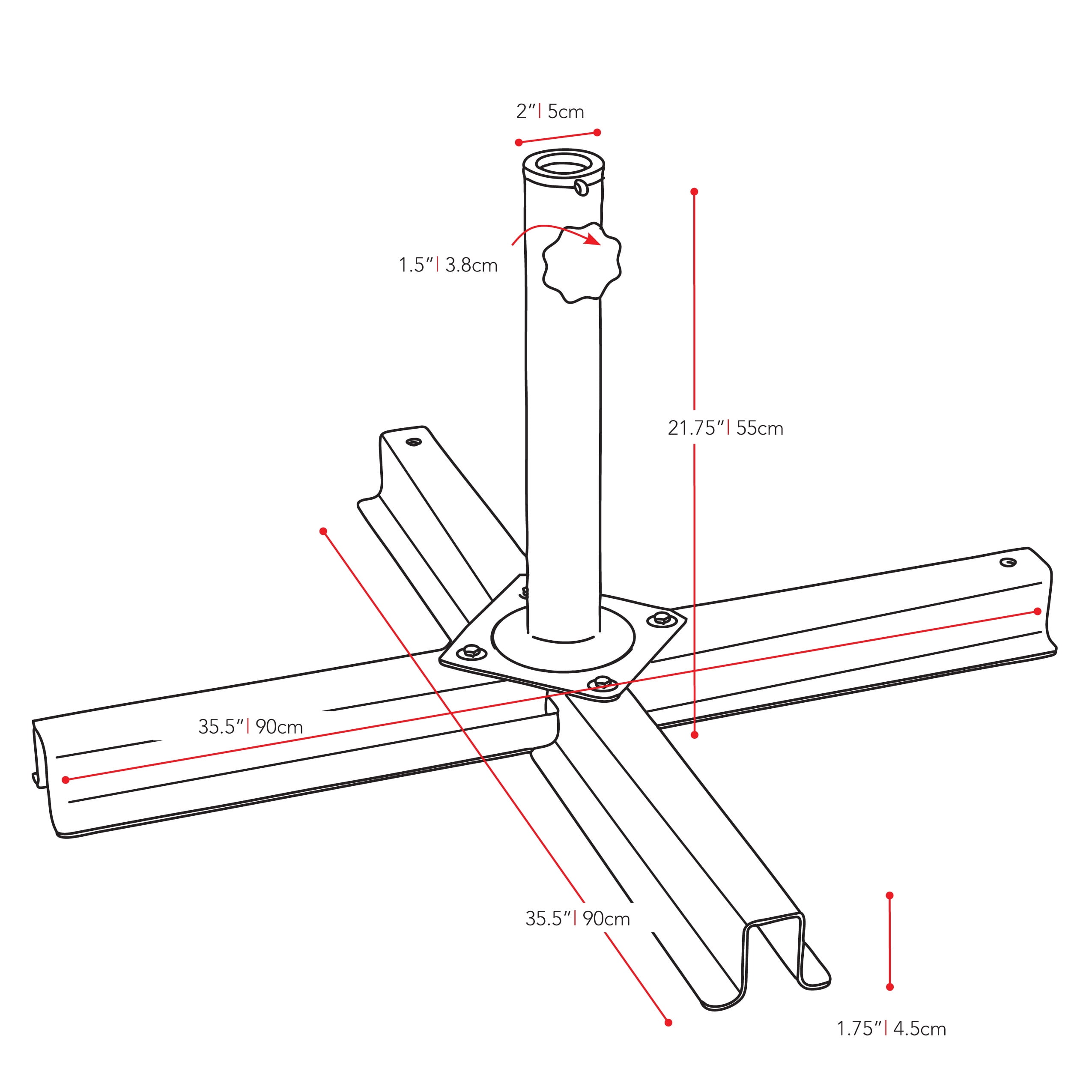 Umbrella Stand with 4 Pavers Outdoor Patio Heavyduty Steel Frame Dark Grey New eBay