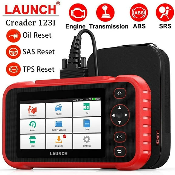 LAUNCH CRP123i OBD2 Scanner Automotive Diagnostic Scan Tool Car 4 Systems Code Reader for Engine Transmission SRS ABS with 3 Maintenance Services Oil TPS Reset SAS Calibration for All OBDII Vehicles
