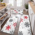 thumbnail image 2 of White Christmas Snowflake Pattern Kitchen Rugs Sets Of 3,Kitchen Runner Rugs Non Skid Washable,Decorative Kitchen Floor Mats for Kitchen,Sink,Laundry,17"x30"+ 17"x47" + 17"x59", 2 of 6