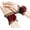 Red, variant on Simple polymer Women's Short Lace Gloves Fingerless Short Lace Wrist Cuff for Wedding Wrist Length Bridal Prom Gloves