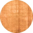thumbnail image 1 of Ahgly Company Indoor Round Abstract Orange Contemporary Area Rugs, 7' Round, 1 of 1