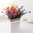 thumbnail image 4 of Inteprter 2 piezas añaden color y vida al espacio con flores simuladas adecuadas para decoración y decoración en varias escenas Decoración amarillo, 4 of 6