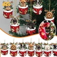 thumbnail image 2 of Lindos adornos colgantes para árbol de Navidad con forma de perro salchicha, colgantes para el hogar, decoraciones navideñas, regalos de Año Nuevo 2024, 2 of 5