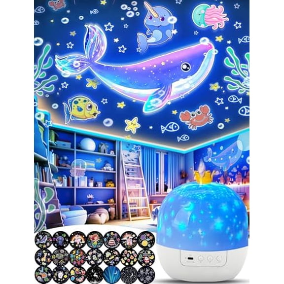 Kids Bedroom, Ceiling, Kids Night Light Projector, Star Galaxy Projector with 360° Rotation Dimmable for Girls, Birthday, Christmas, Nursery, Room Decor$$Tools & Hardware Other