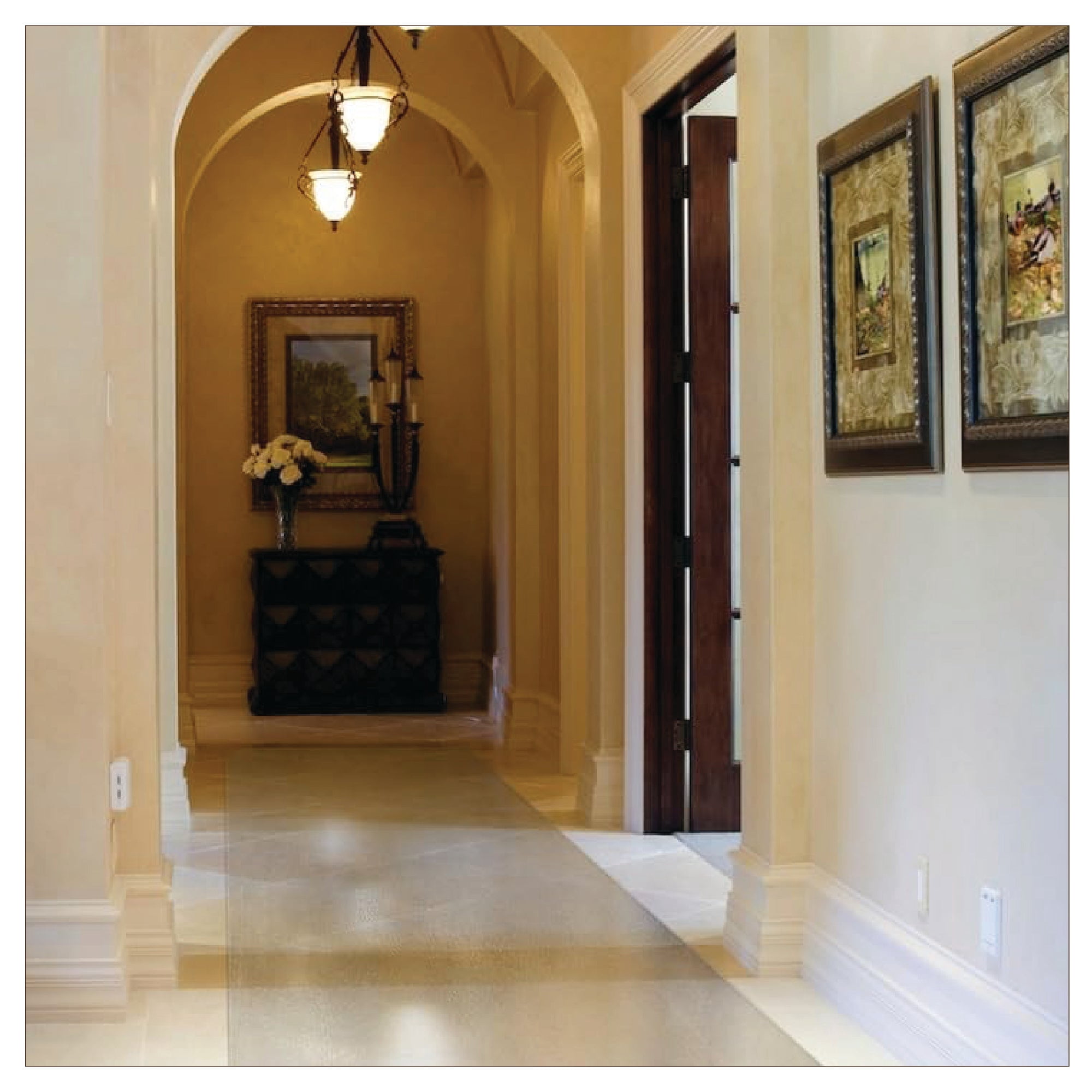 ExactMade Clear Hard Floor Runner, 42 x 42 Inch, USA Made, Safe, 2mm Thick Vinyl, Floor Protector
