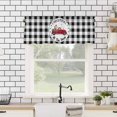 thumbnail image 4 of Christmas Kitchen Valances for Windows 60x18 Inch Kitchen Curtains Valances Rod Pocket Black Plaid Xmas Truck Gnomes Snowflake Bathroom Window Valances for Window Treatment Decor, 4 of 6