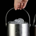 thumbnail image 4 of 2L Stainless Steel Container with Handle Champagne Cooler Ice Bucket Gold Silver Double-Walled Insulated, 4 of 8