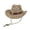Brown, variant on OOOUM Kids Woven Cowboy Hats Adjustable Chin Strap Outdoor Western Hats Boys Girls Western Straw Cowgirl Hat One Size