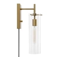 thumbnail image 6 of Modway Skylark Wall Sconce in Clear Satin Brass, 6 of 7