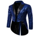 thumbnail image 5 of Men‘s Suit Shiny Sequins Turn-Down Collar Prom Swallow-Tailed Tuxedo, 5 of 5