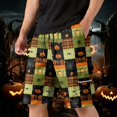 thumbnail image 2 of GrmtClth Mens Halloween print shorts 2026 Cute Jack O Lantern Walking Summer Cargo Shorts Relaxed Zipper Pocket Quick Dry Short Pants Daily Fun Travel Clothes Green L, 2 of 5