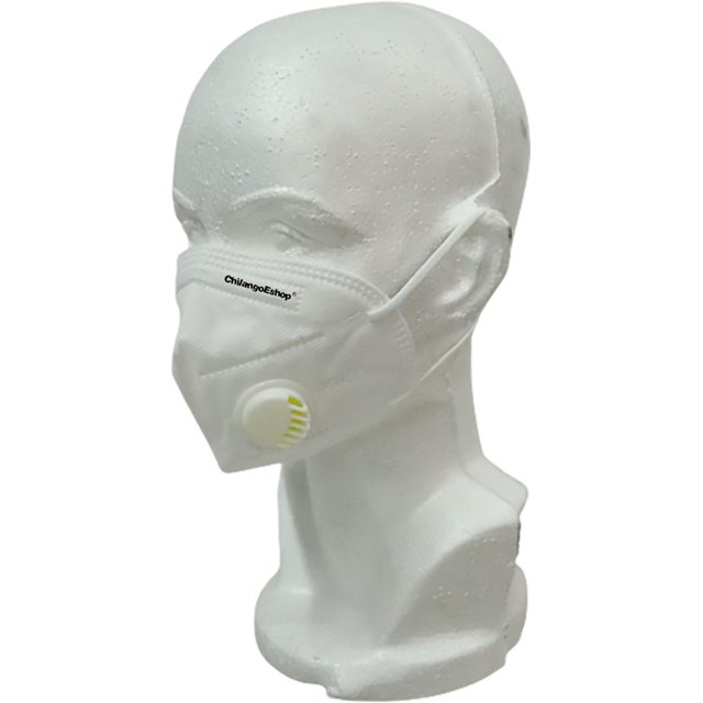 CUBRE BOCA MASCARILLA KN95 BLANCO CON VALVULA Genérico OUT-KN95-BLANCO-VALVULA
