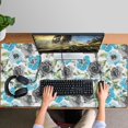 thumbnail image 4 of Long Mouse Pads for Desk,Pioneer Flower Floral Print Pattern Desk Mats on Top Of Desks, Desk Mouse Pad Extra Large with 3mm Non-Slip Base and Stitched Edge for Gaming,Office,Work,Home 47.3"x23.6", 4 of 6