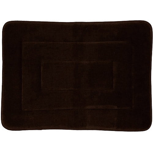 brown bath mat