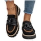 thumbnail image 5 of Mujeres Zapatos Negros Estilo Nudo Torcido Mochilas con Suela Dentada, Zapatos Casuales de las Mujeres Más Tamaño Primavera Verano Cómodo Deslizamiento En, 5 of 9