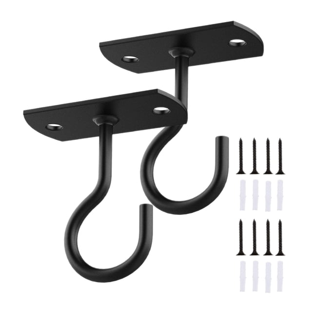 OUNONA 2Jgo Soporte De Pared Negro Para Colgar Plantas Y De Jardín Resistente