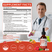 Cayenne Pepper Drops Supplement Liquid, Cayenne Pepper Extract with Hawthorn, Beet Root Powder, Turmeric Curcumin, Organic Ginseng, Garlic Extract, 1 Pack By Mulittea
