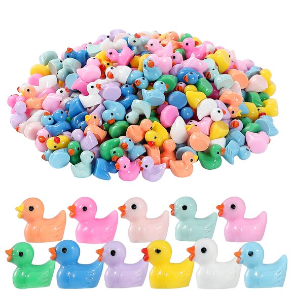 220 Pack Mini Ducks - Tiny Duck Figurines for Dollhouse Decor, Garden, Aquarium, Potted Ornament, Party Toys, DIY Charms - Office, Classroom Activity, Hide and Seek Fun