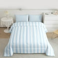 thumbnail image 2 of jejeloiu Abstract Geometric Lines Bedding Comforter Set,Geometric Theme Twin Comforter Sets,Blue White Stripes Bedding Set For Children,Breathable Home Decor Reversible,2 Pieces, 2 of 8