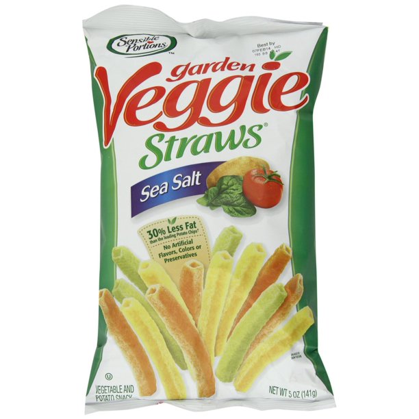 12 PACKS Sensible Portions Veggie Straws, Sea Salt, 5 Ounce Walmart