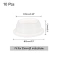 thumbnail image 2 of Uxcell 10 piezas de tapones para agujeros que se ajustan a agujeros de 25 mm (1 pulgada), tapones redondos para el hogar, blancos, 2 of 5