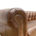 thumbnail image 6 of Pasargad Home Paris Club Top Grain Leather Cigar Finish Tufted Chesterfield Sofa, 88" W, Brown, 6 of 10