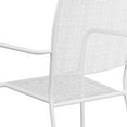 thumbnail image 3 of Bowery Hill Stackable Steel Square Back Patio Dining Side Chair in White, 3 of 12