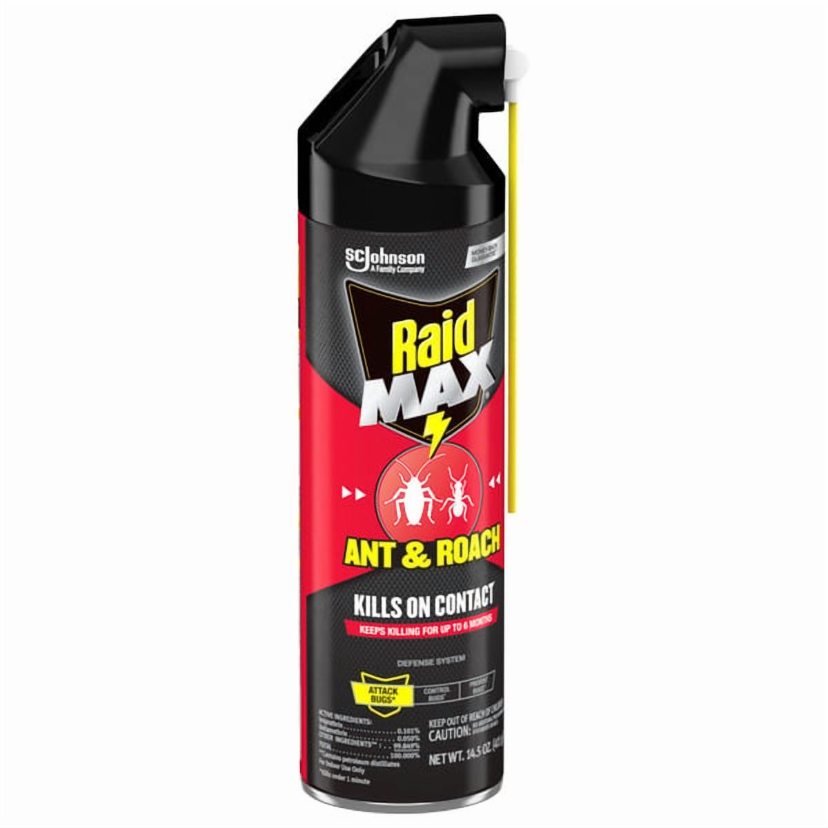 Raid® MAX Ant & Roach Killer Insecticide Aerosol Spray, 14.5 fl oz, 5 Pack