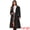 Black, variant on DARING DIVA Women's Long Faux Suede Jacket Women Fall Winter Trench Coat with Pockets XS Dark Coffee