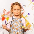 thumbnail image 3 of Pioneer Flower Floral Print Pattern Kids Aprons for Girls and Boys,Adjustable Neck Strap Toddler Aprons for Kids Cooking Baking, 3 of 7