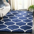 thumbnail image 3 of SAFAVIEH Hudson Arline Geometric Shag Area Rug, Navy/Ivory, 5'1" x 7'6", 3 of 11