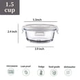 thumbnail image 2 of R.repad yay Contenedores de Vidrio para Alimentos Redondos de 1.5 Tazas, Paquete de 4, 2 of 9