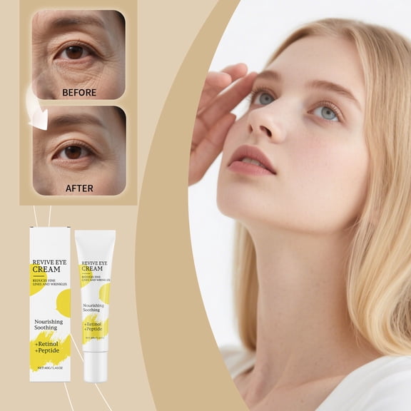 PiGOGI Revitalizing Firming Eye Cream 40g, Helps Reduce Dark Circles Eye Bags Wrinkles, Tightens Improves Fine Lines, Deeply Moisturizes