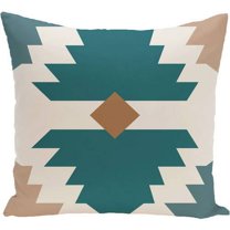 Simply Daisy 16" x 16" Mesa Geometric Print Pillow, Teal