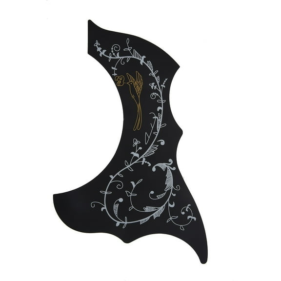 Pickguard-Acoustic-Acoustic Guitar Pickguard, Self Adhesive, Black,1X guitar guard board,Black