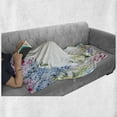 thumbnail image 6 of Flower Soft Flannel Fleece Throw Blanket, Springtime Fragrance Garland Bunch of Flowers Lilac Lavender Rose Peony Print, Cozy Plush for Indoor and Outdoor Use, 50" x 70", Multicolor, by Ambesonne, 6 of 6