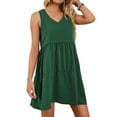 thumbnail image 5 of DODOING Women Summer Tunic Dress Sleeveless Loose Dresses Dresses Casual Loose Flowy Swing Shift Dresses Beach Dresses, 5 of 8