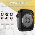 thumbnail image 2 of ANTHOUSE Compatible for Apple Watch Band with Glitter Bumper Case, Women Silicone Soft Comfortable Adjustable Strap with Buckle for iWatch SE Series 8/7/6/5/4/3/2/1 (Black Rosegold, 38mm), 2 of 8